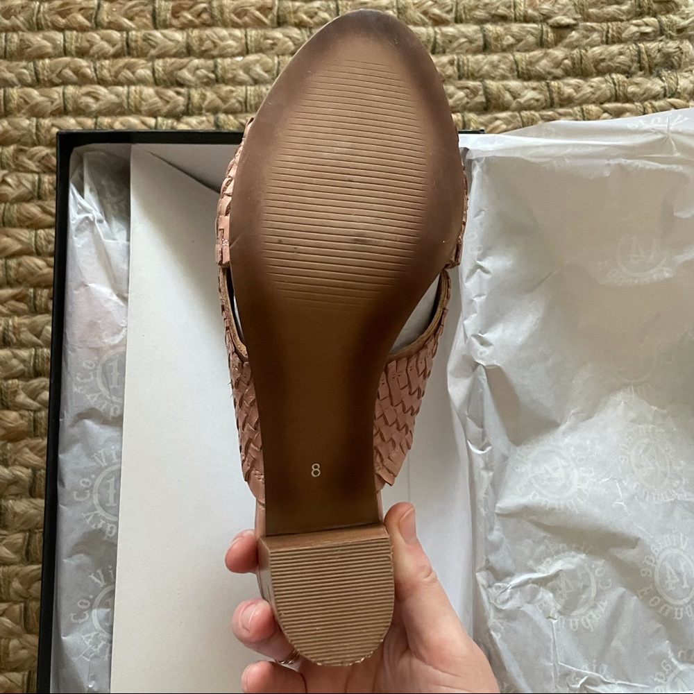 VINTAGE FOUNDRY β€οΈβπ₯ BLUSH COLOR WOVEN SANDALS NWT SIZE 8 - Picture 12 of 12